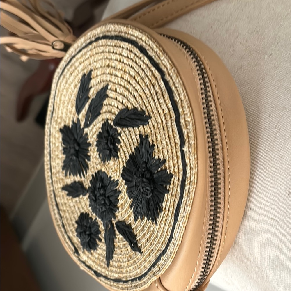 Boho Round Floral Purse SummerDetailed Embroidered Round Crossbody Final Sale - Picture 5 of 8